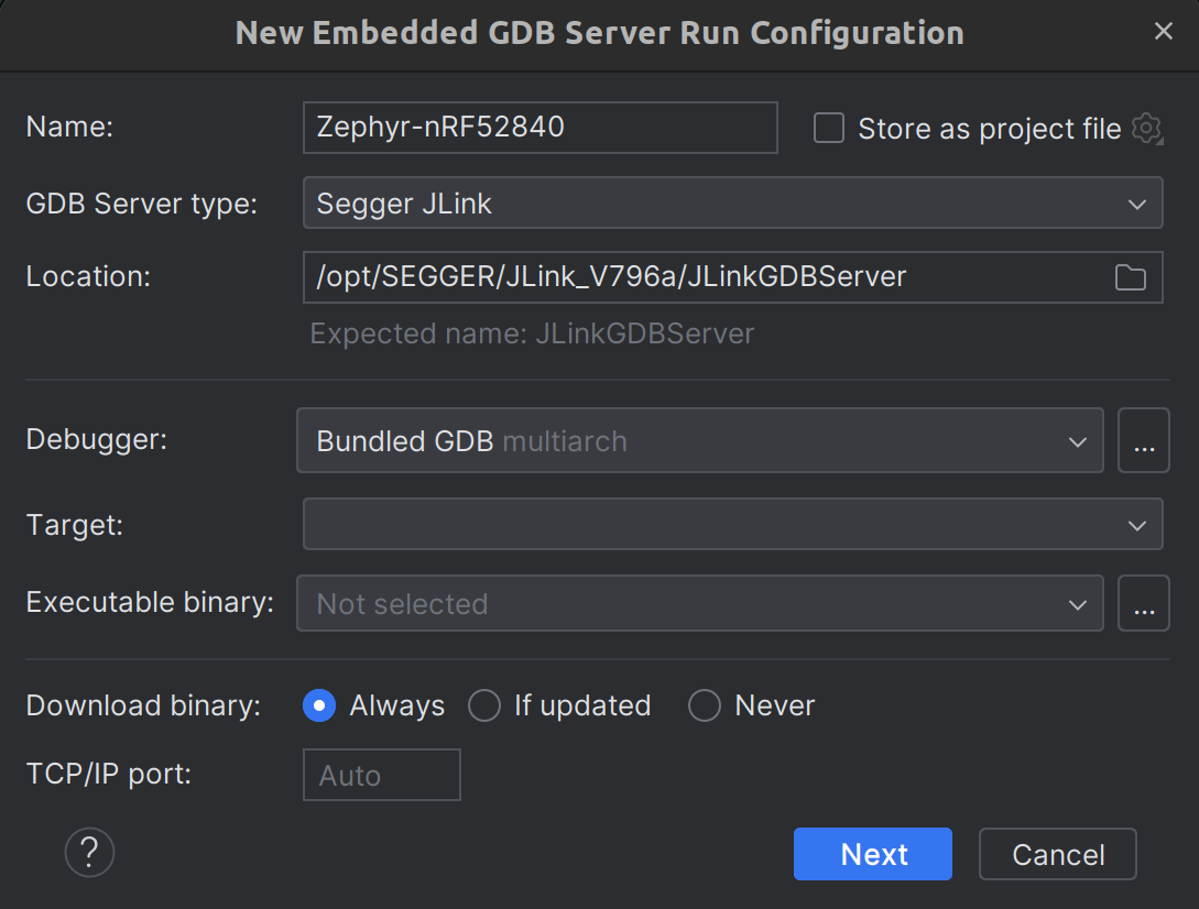 GDB settings